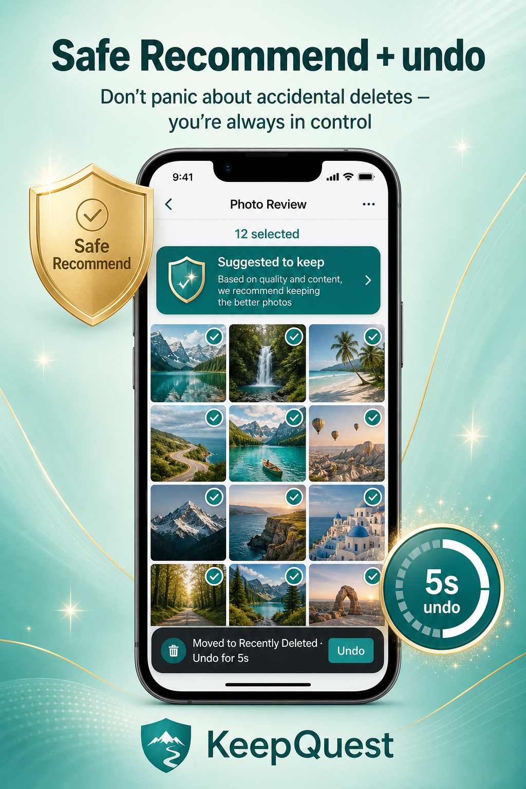 Safe cleanup review with confirmation controls